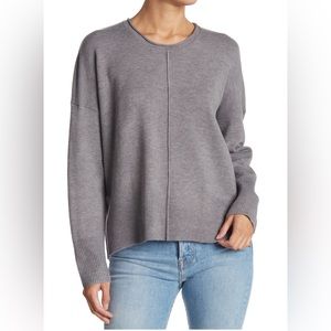 NWT - Scoop Neck Long Sleeve Sweater - Color: Grey Mel - S: XL